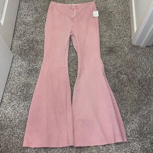 Free People Pink Flare Jeans